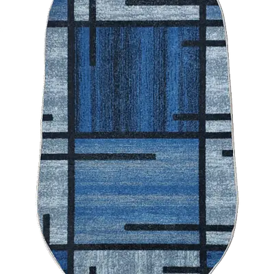 Килим фризе з невисоким ворсом Macio Gray/Blue 02239A