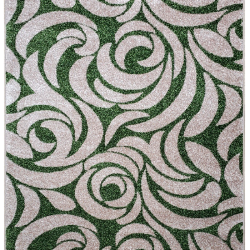 Килим фризе з невисоким ворсом Macio Beige\Green 02575A