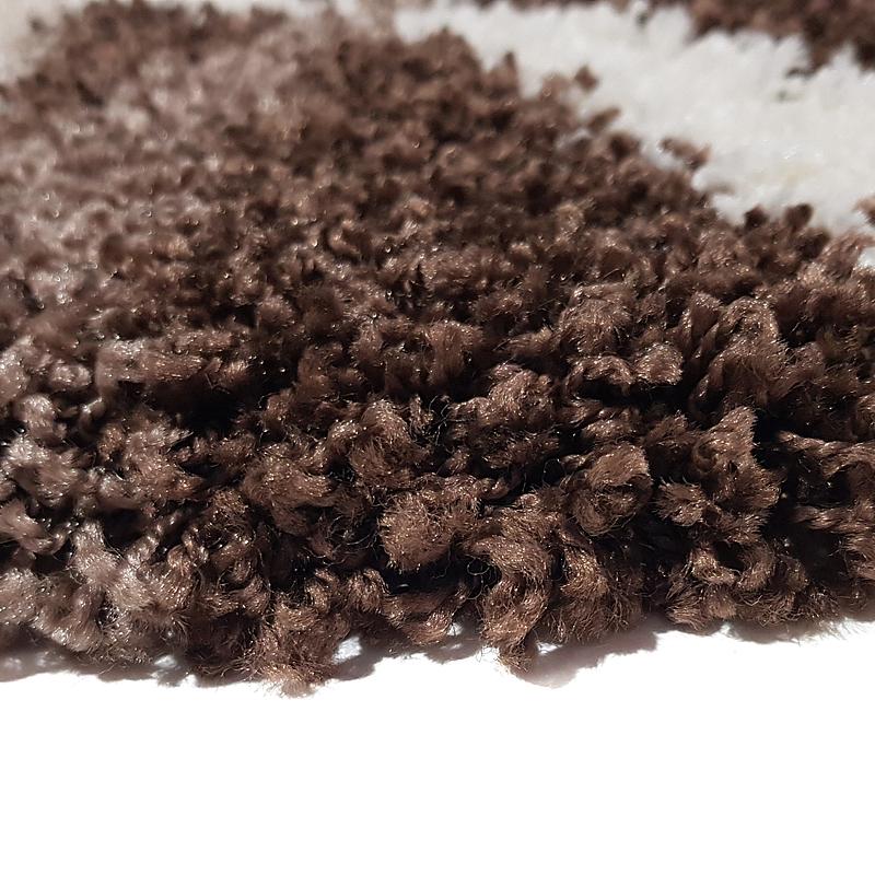 Пухнастий килим Plumis Lux DARK BROWN 7368A