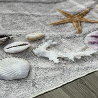 Універсальний килим на прогумованій основі Verda Stone Пляж Білий D104