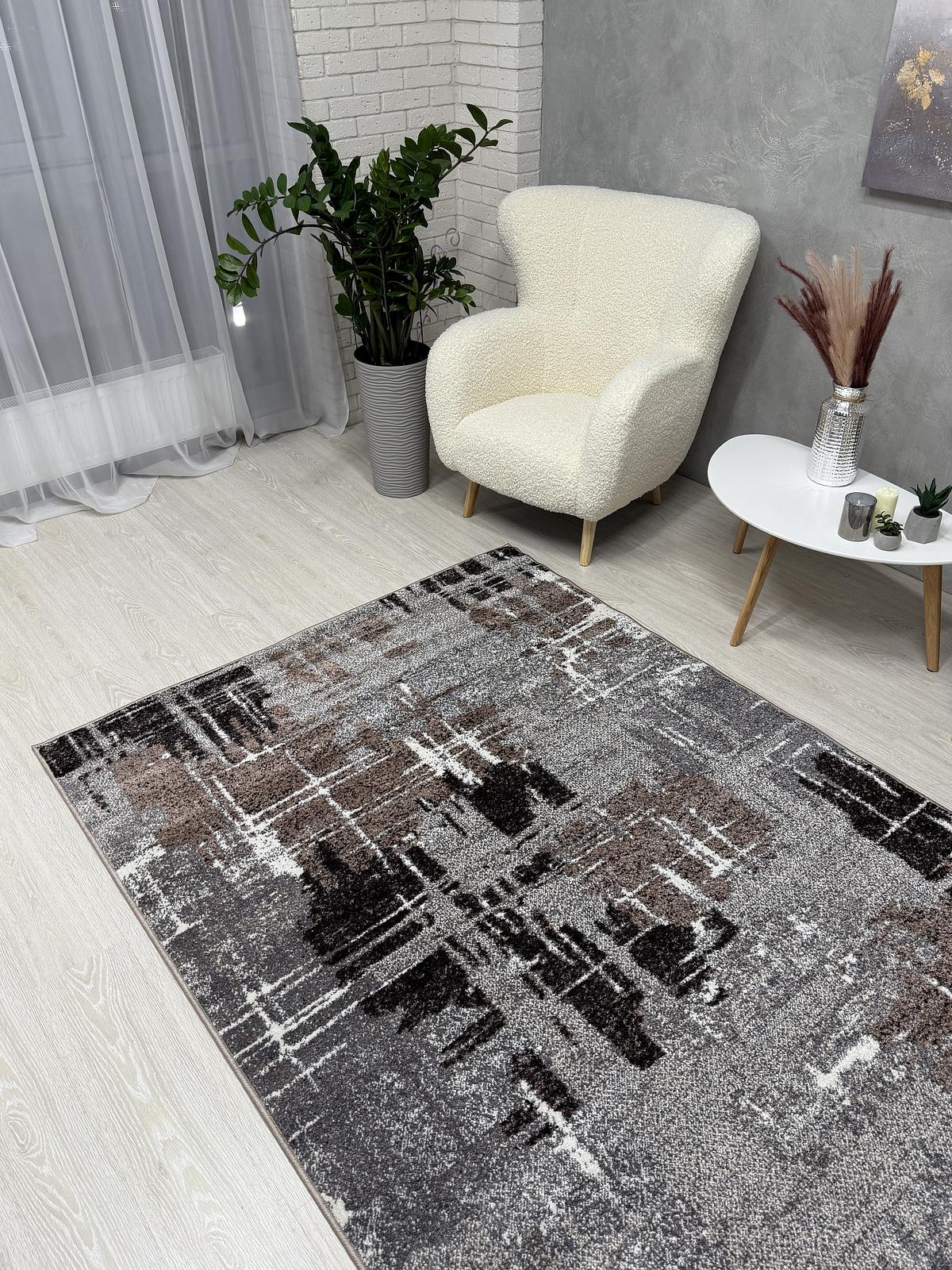 Килим з невисоким ворсом Mara сірий Gray 24037/123
