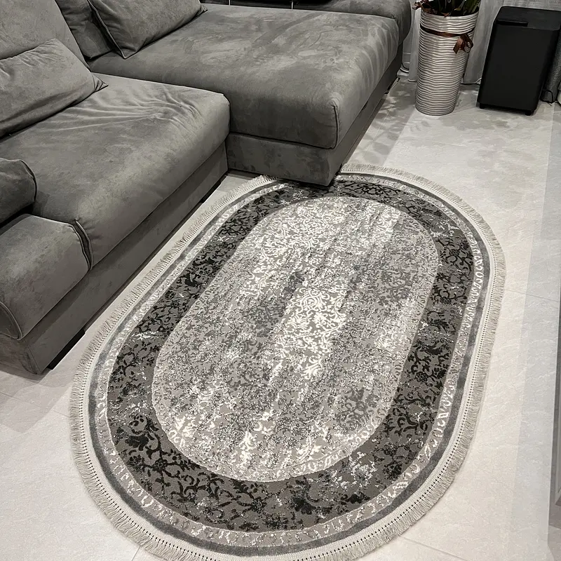 Килим з комбінованим ворсом и термоусадкой Glacia Gray 03977A