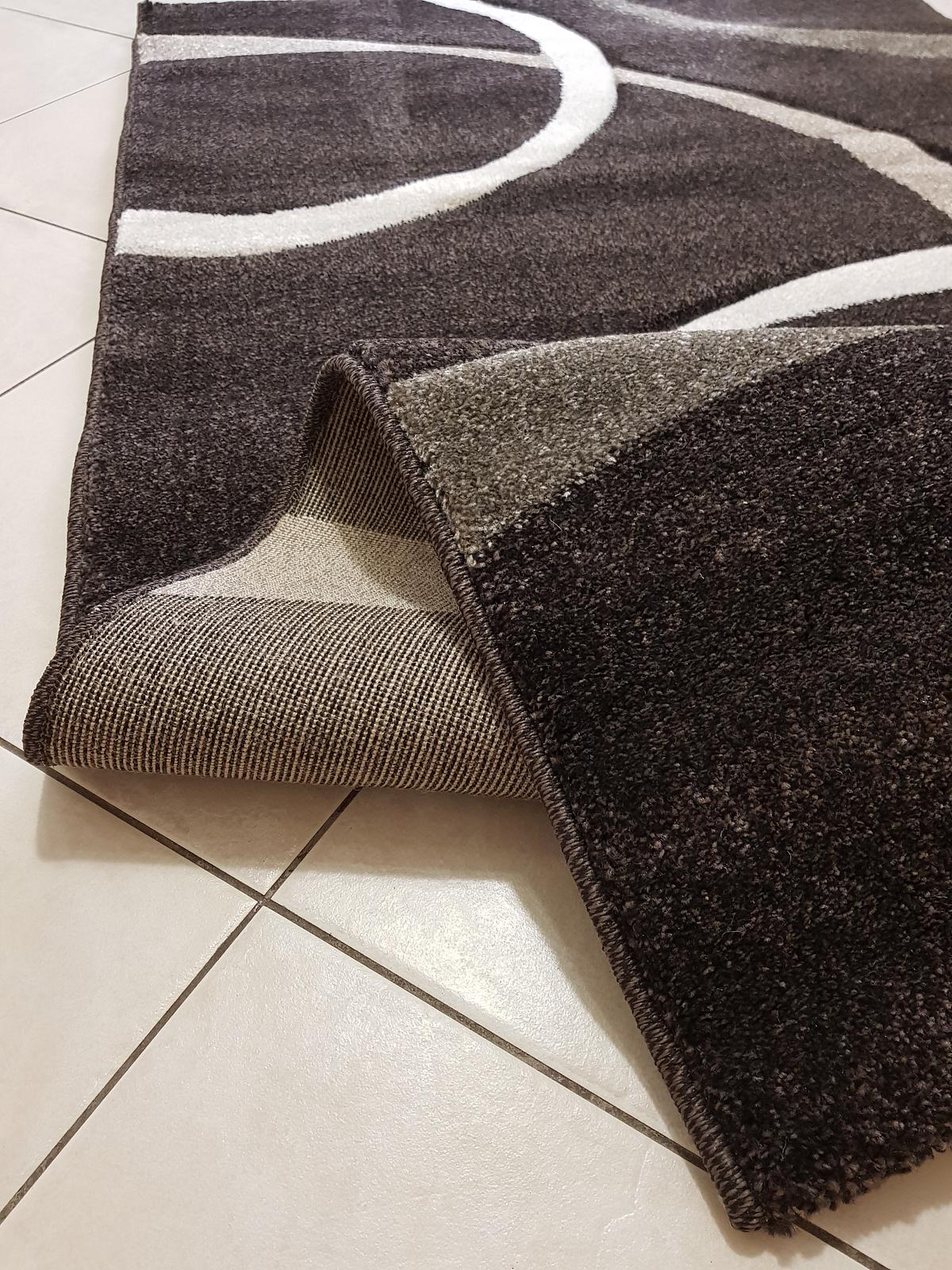Килим з художньою стрижкою Tropica DARK BROWN D508A