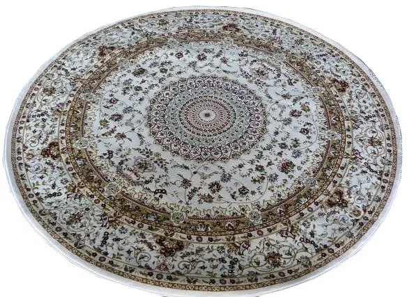 Класичний килим з поліестеру Argentum Круглая WHITE 1862C