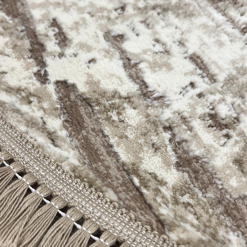 Килим з комбінованим ворсом и термоусадкой Glacia BEIGE 03648A