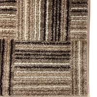 Килим фризе з невисоким ворсом в виде паркета Macio Beige 02596A