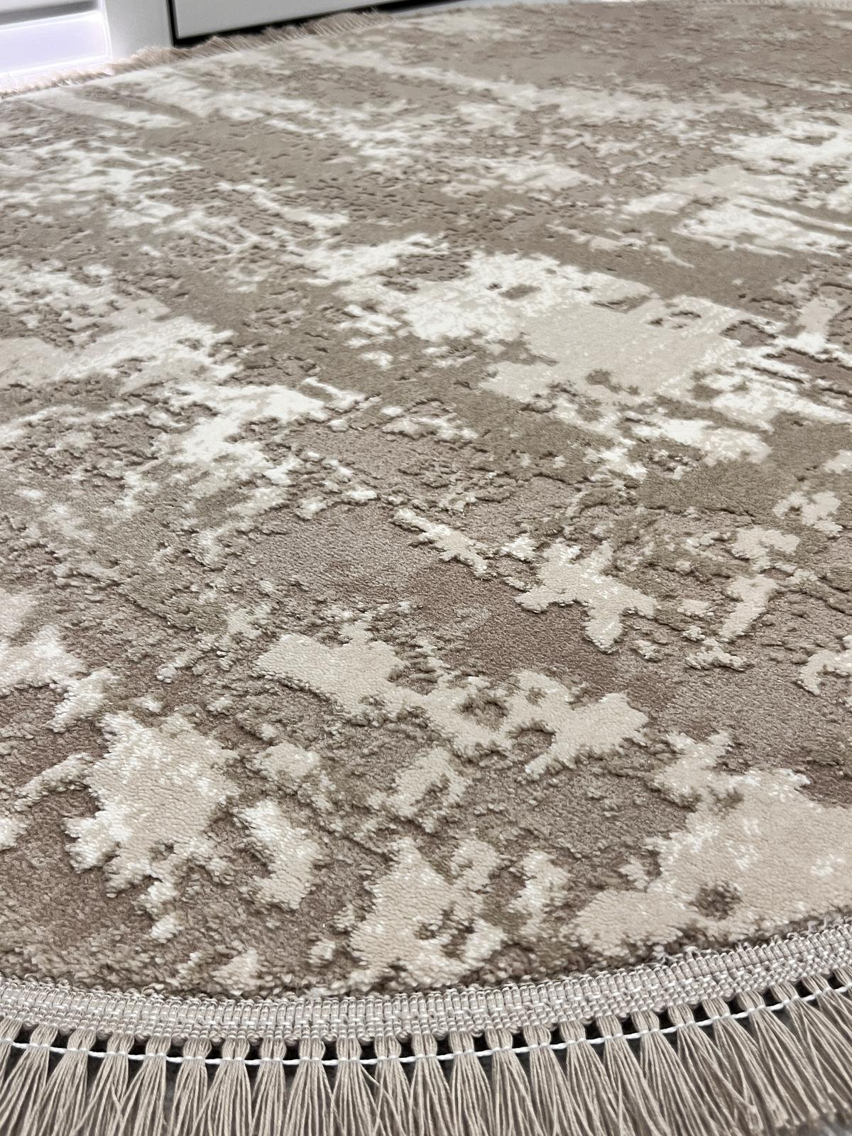 Килим з комбінованим ворсом и термоусадкой Glacia BEIGE 03935A