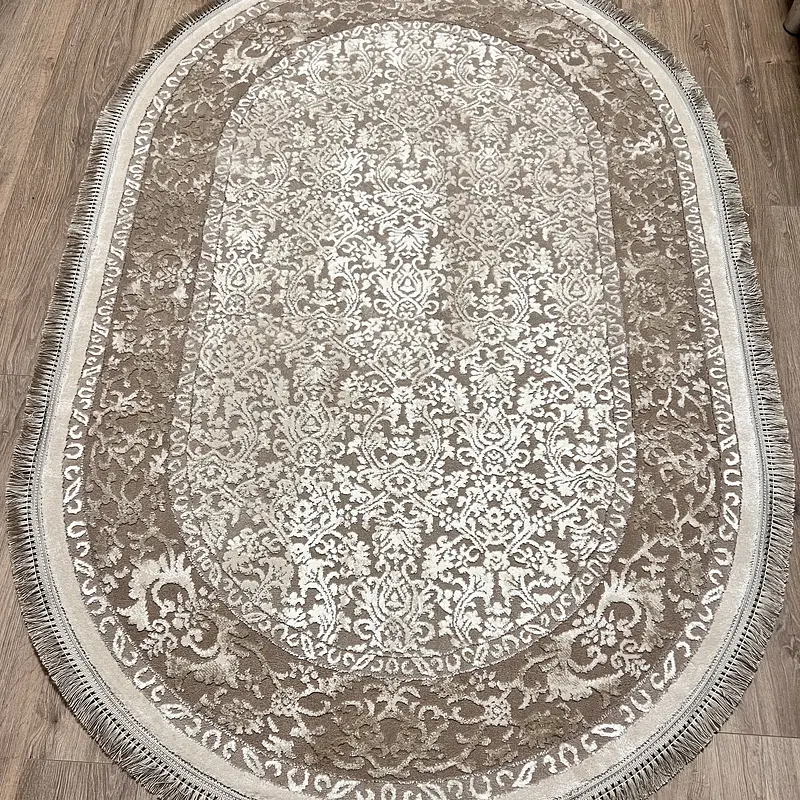 Килим з комбінованим ворсом и термоусадкой Glacia BEIGE 03977A