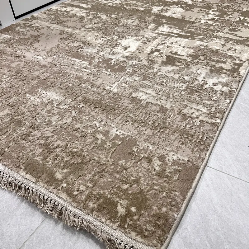 Килим з комбінованим ворсом и термоусадкой Glacia beige 03935A