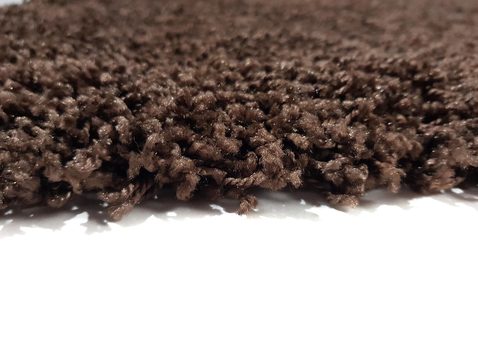 Пухнастий килим Plumis Lux DARK BROWN 6365A