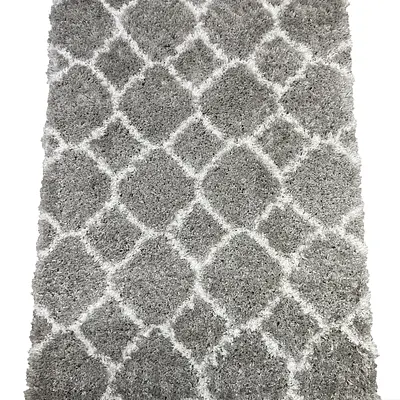 Пухнастий килим Quietis Gray P543A