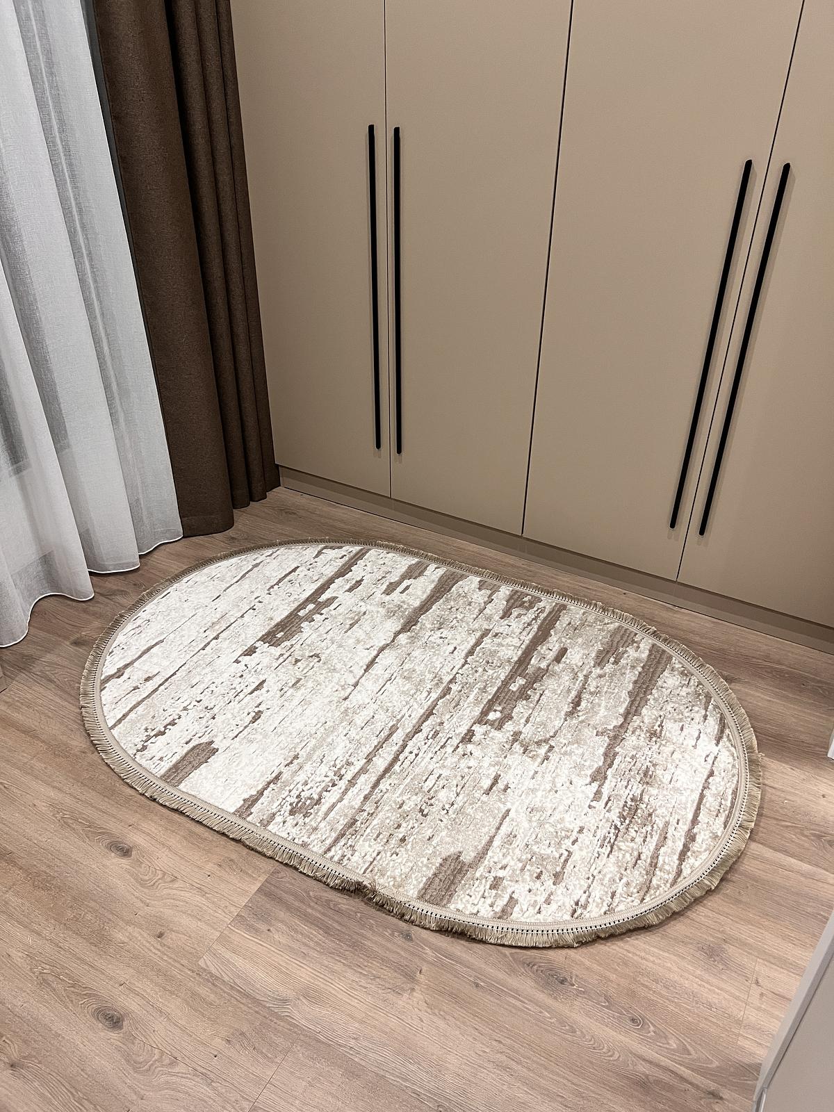 Килим з комбінованим ворсом и термоусадкой Glacia BEIGE 03648A