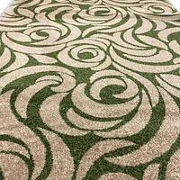 Килим фризе з невисоким ворсом Macio Beige\Green 02575A
