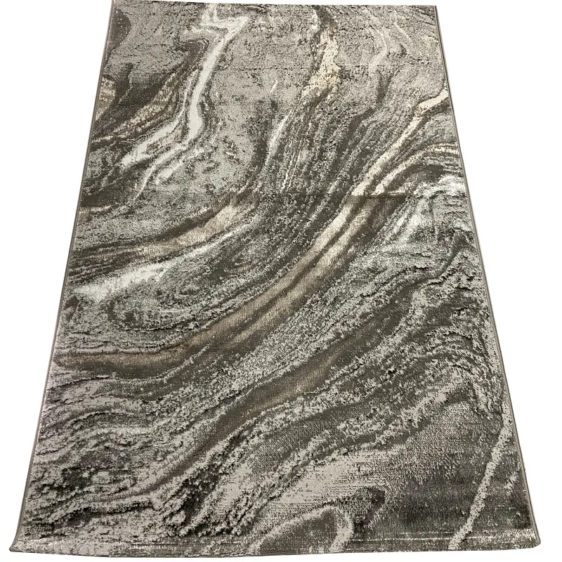 Килим з комбінованим ворсом и термоусадкой Optix Сірий 3563A