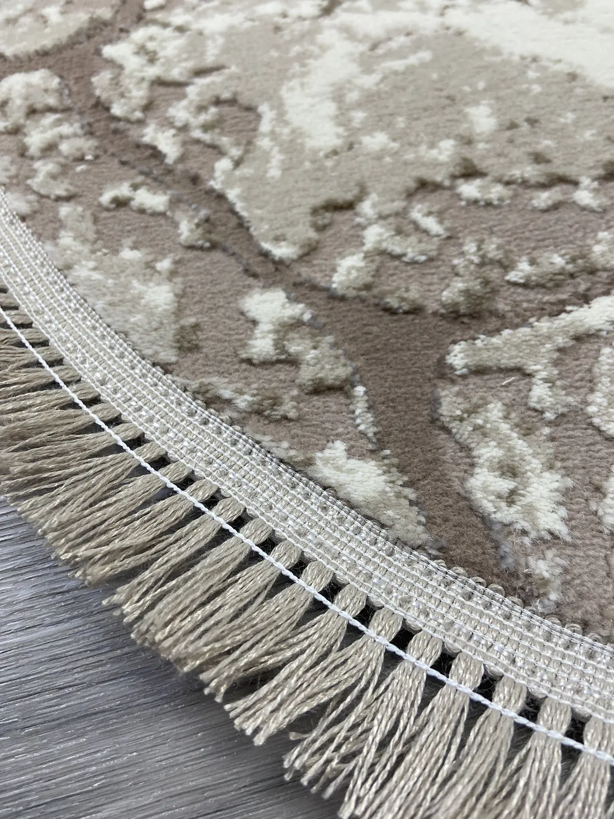 Килим з комбінованим ворсом и термоусадкой Glacia BEIGE 08148A