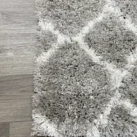Пухнастий килим Quietis Gray P543A