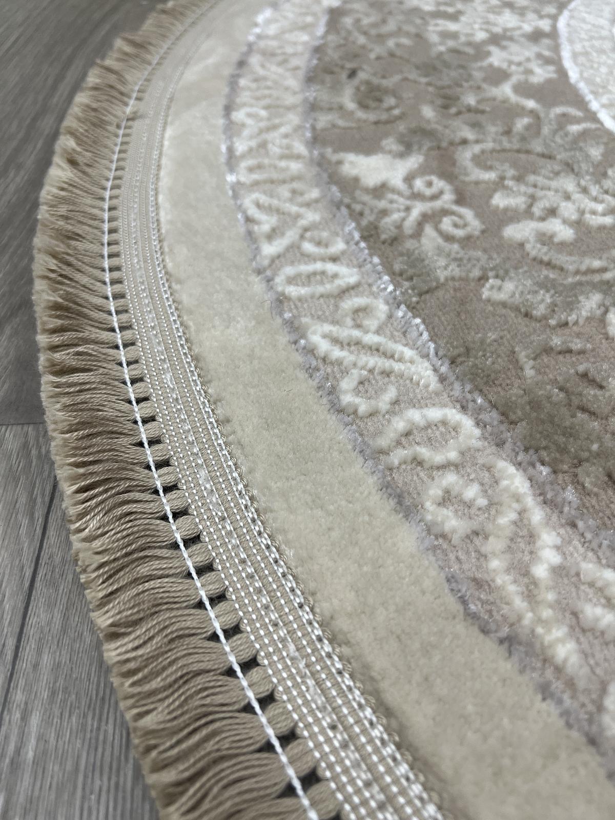 Килим з комбінованим ворсом и термоусадкой Glacia BEIGE 03977A