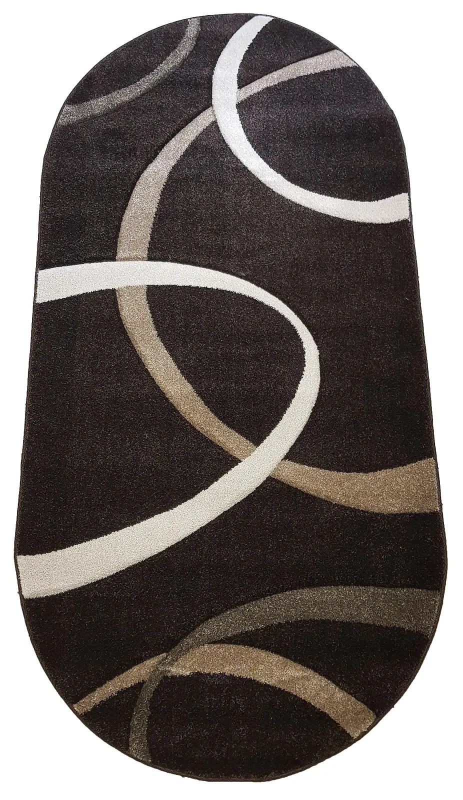 Килим з художньою стрижкою Tropica DARK BROWN D508A