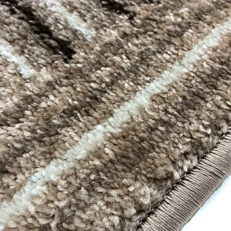 Килим фризе з невисоким ворсом в виде паркета Macio Beige 02596A