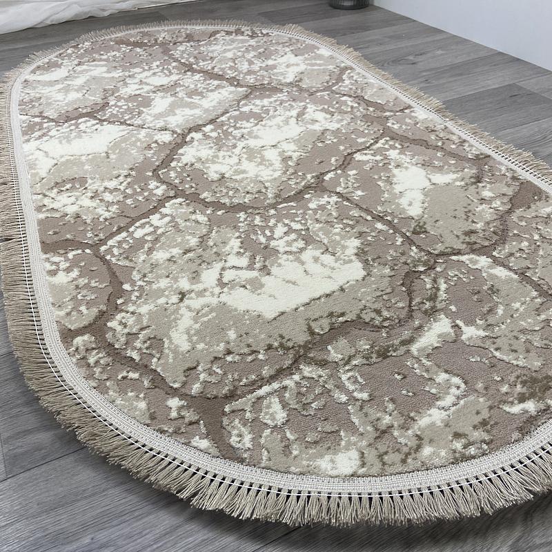 Килим з комбінованим ворсом и термоусадкой Glacia BEIGE 08148A