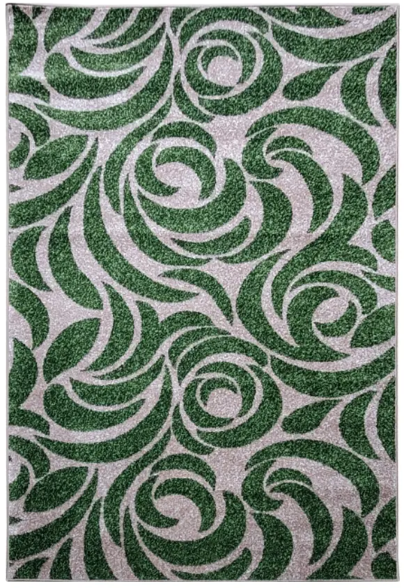 Килим фризе з невисоким ворсом Macio Green\Beige 02575A