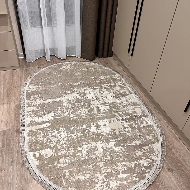 Килим з комбінованим ворсом и термоусадкой Glacia BEIGE 03935A