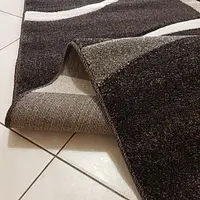 Килим з художньою стрижкою Tropica DARK BROWN D508A