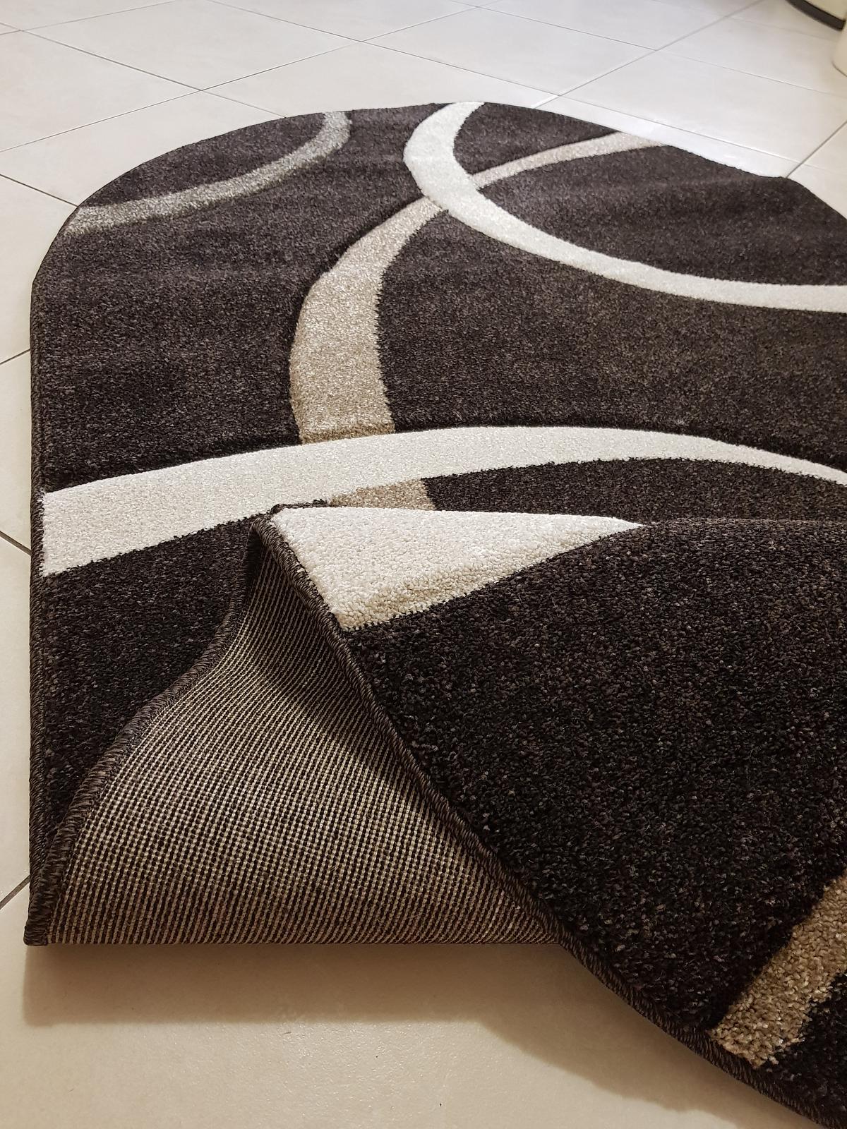 Килим з художньою стрижкою Tropica DARK BROWN D508A