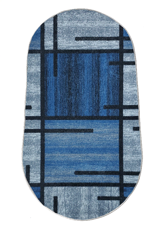 Килим фризе з невисоким ворсом Macio Gray/Blue 02239A