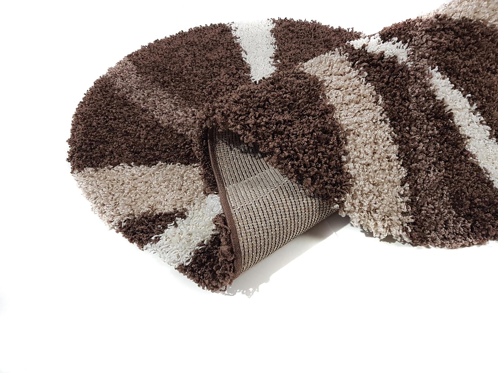 Пухнастий килим Plumis Lux DARK BROWN 7368A