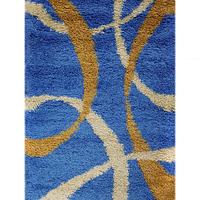 Пухнастий килим Plumis Lux BLUE 7368G