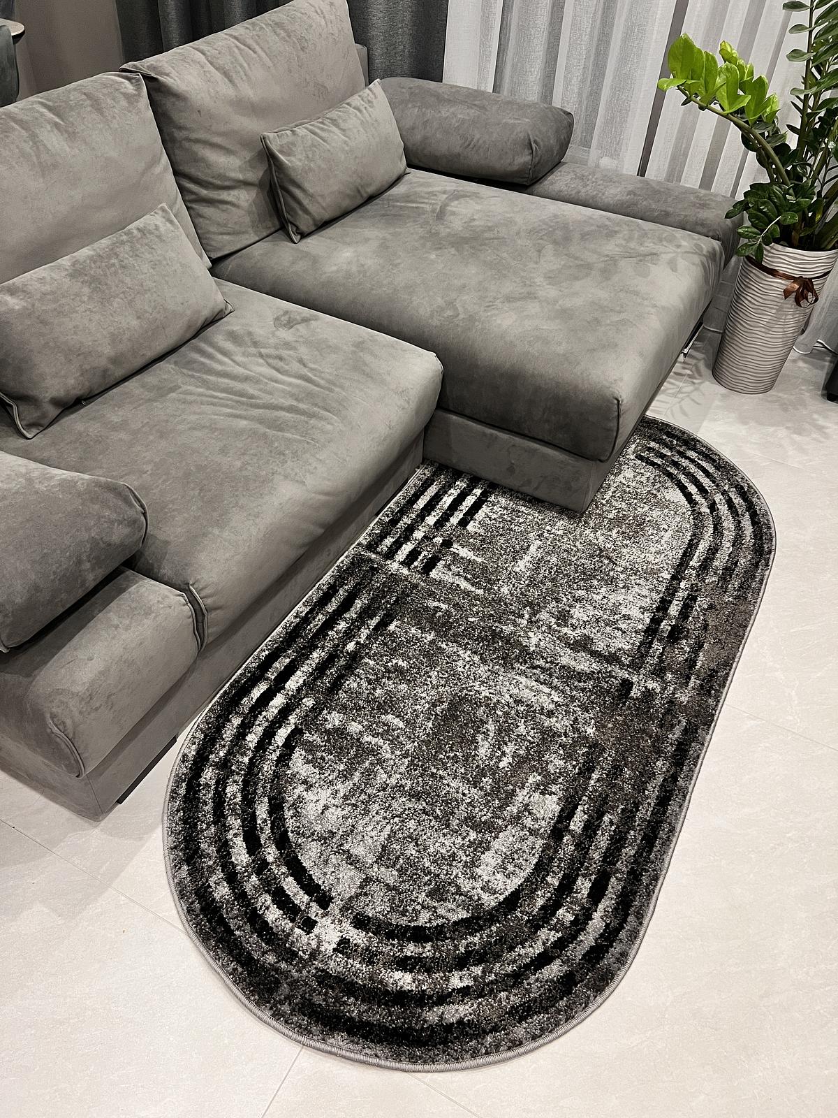 Килим фризе з невисоким ворсом Macio Gray 08559A