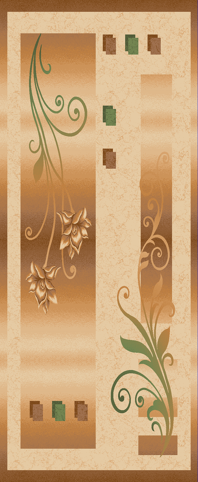 Килим високощільний з художественной стрижкой Elara Cream 5789D