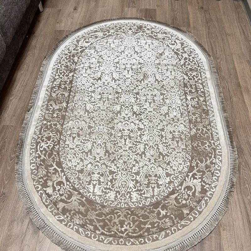 Килим з комбінованим ворсом и термоусадкой Glacia BEIGE 03977A
