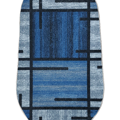 Килим фризе з невисоким ворсом Macio Gray/Blue 02239A