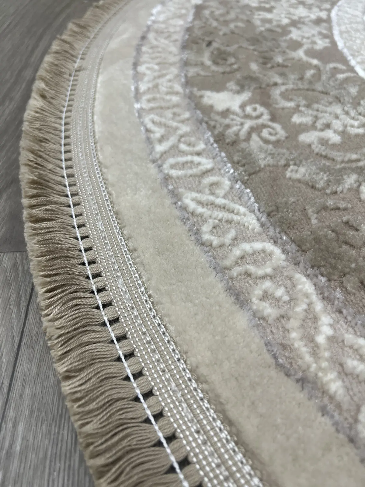 Килим з комбінованим ворсом и термоусадкой Glacia BEIGE 03977A
