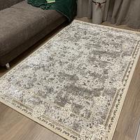 Килим з комбінованим ворсом и термоусадкой Optix бежевий з сірим beige C340D
