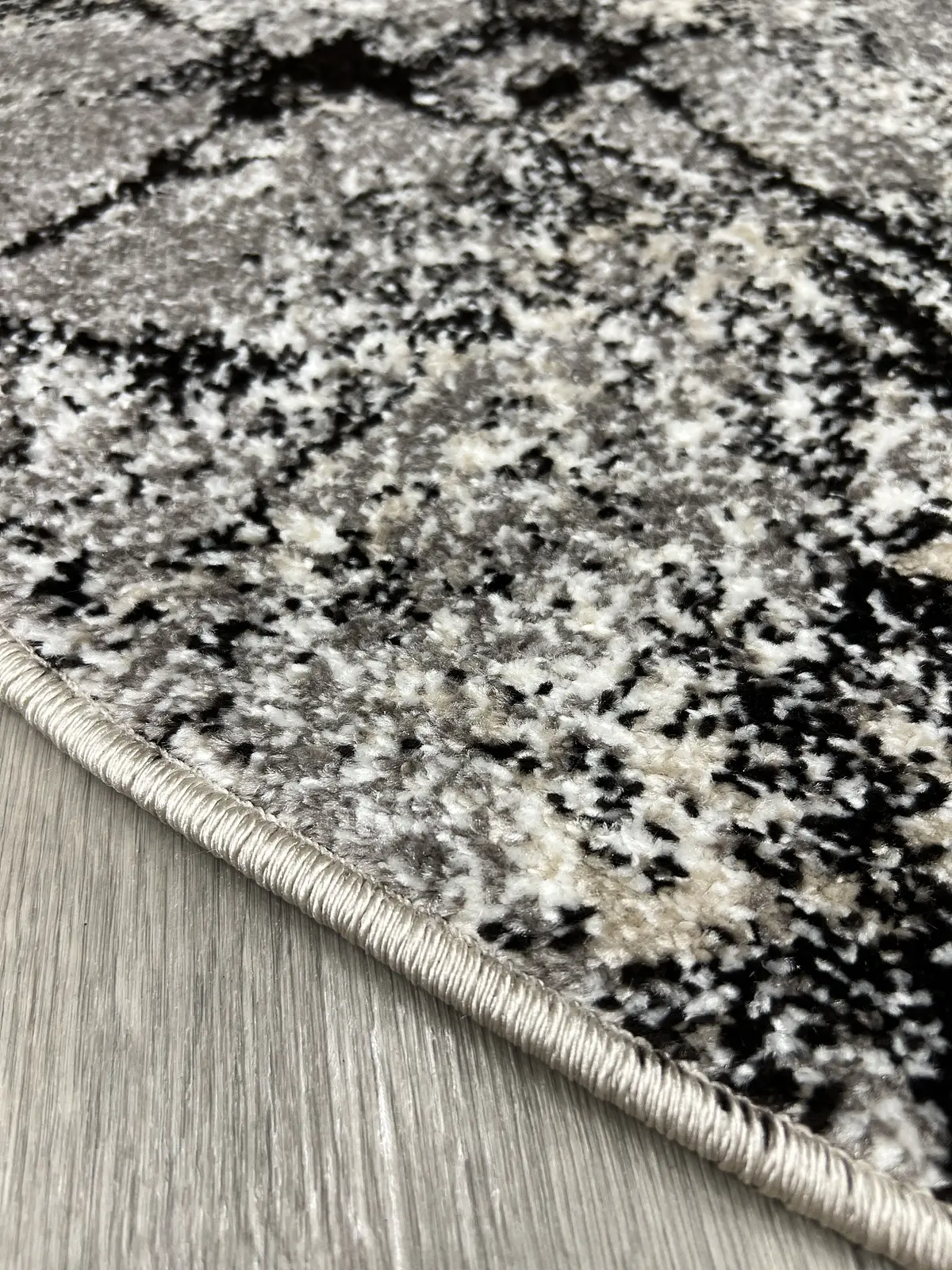 Килим фризе з невисоким ворсом Lumis Gray/Beige 02624B