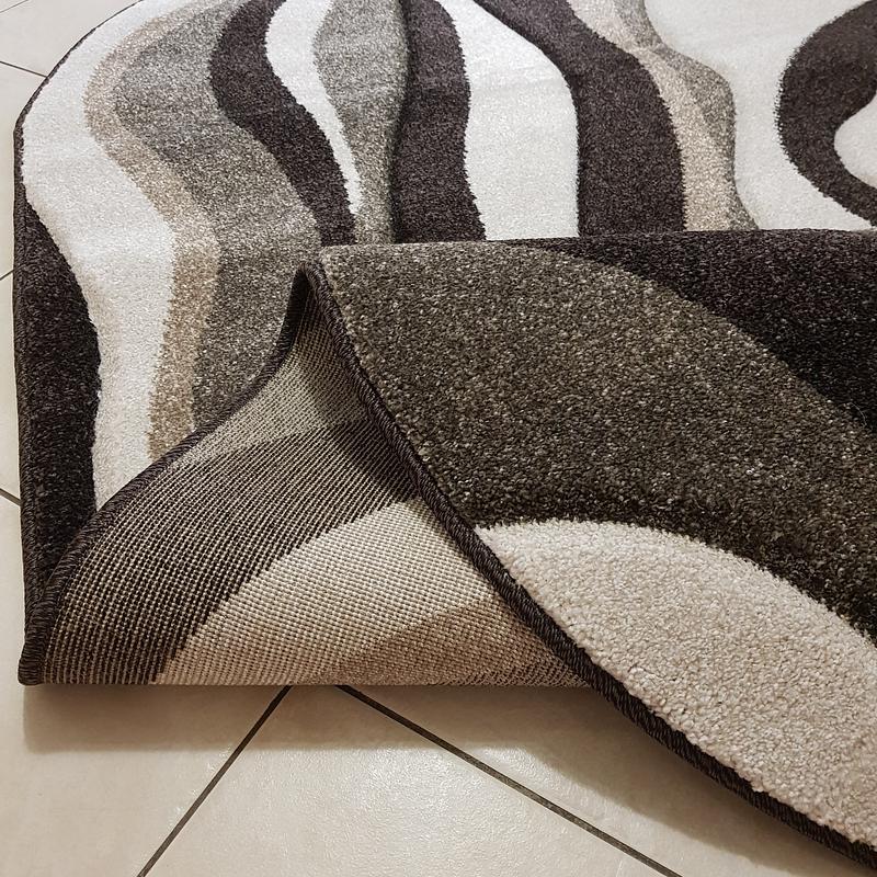 Килим з художньою стрижкою Tropica DARK BROWN 8562C