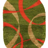 Пухнастий килим Plumis Lux Green 7368D