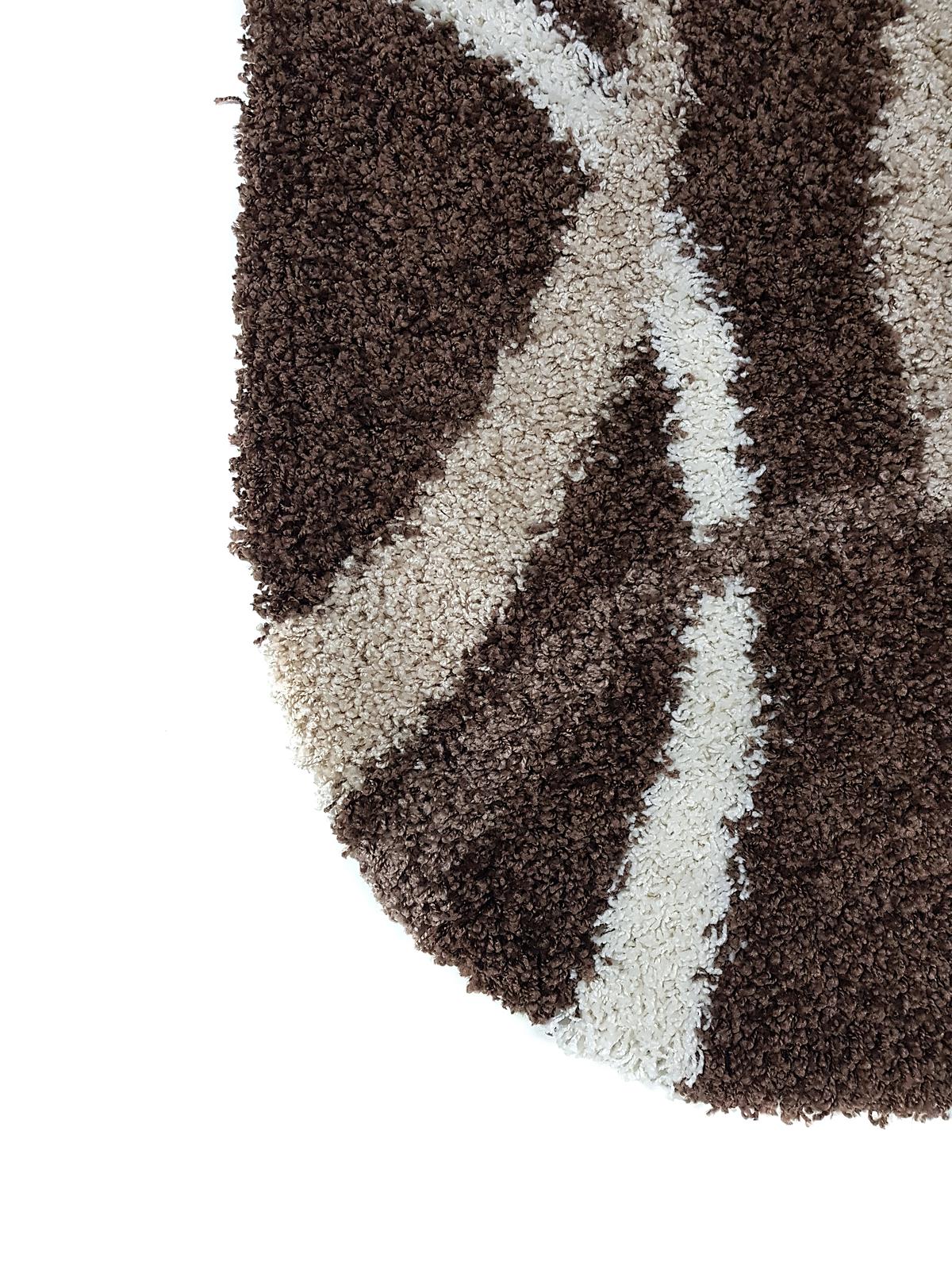 Пухнастий килим Plumis Lux DARK BROWN 7368A