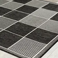Безворсовий килим на гумовій основі універсальний Versa антрацит 19697/80
