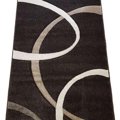 Килим з художньою стрижкою Tropica DARK BROWN D508A