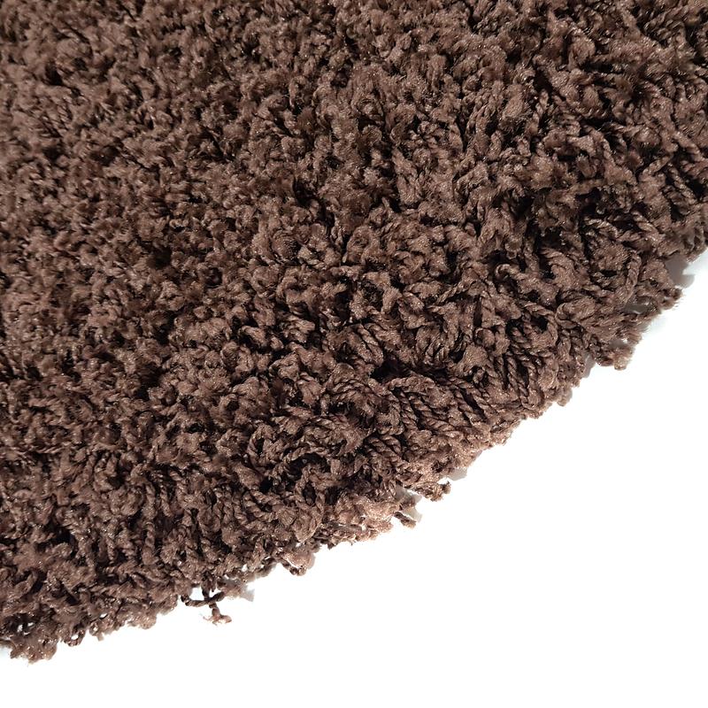 Пухнастий килим Plumis Lux DARK BROWN 6365A
