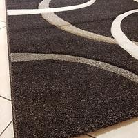Килим з художньою стрижкою Tropica DARK BROWN D508A