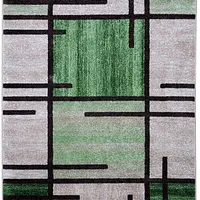 Килим фризе з невисоким ворсом Macio Beige\Green 02239A