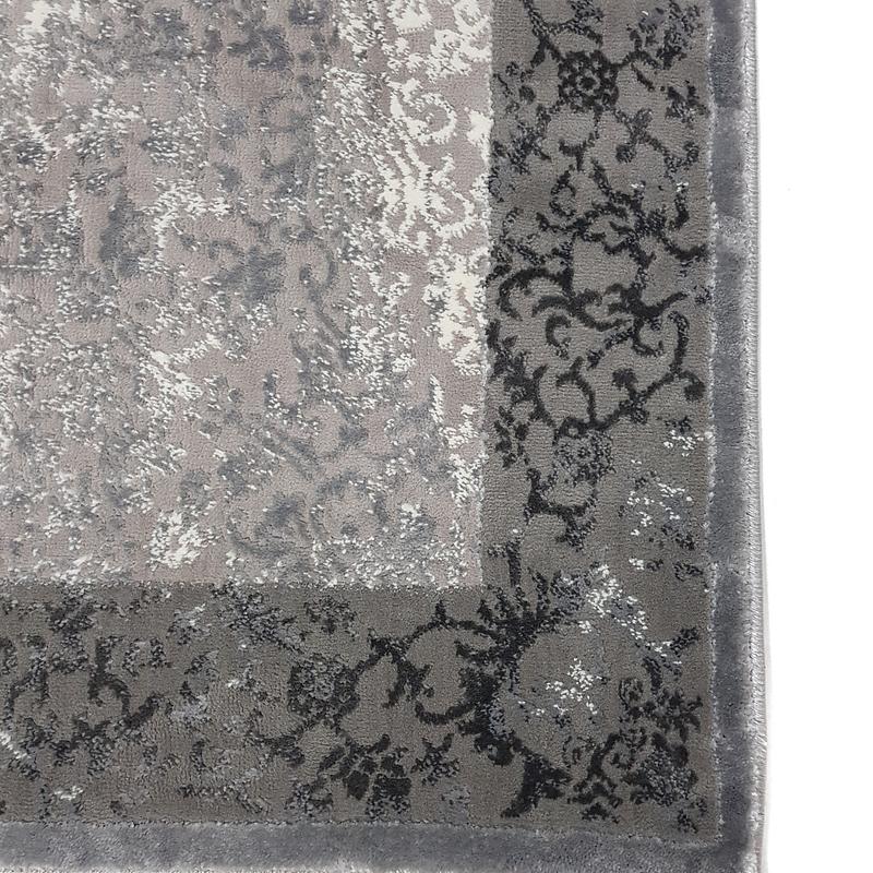 Килим з комбінованим ворсом и термоусадкой Glacia Gray 03977A