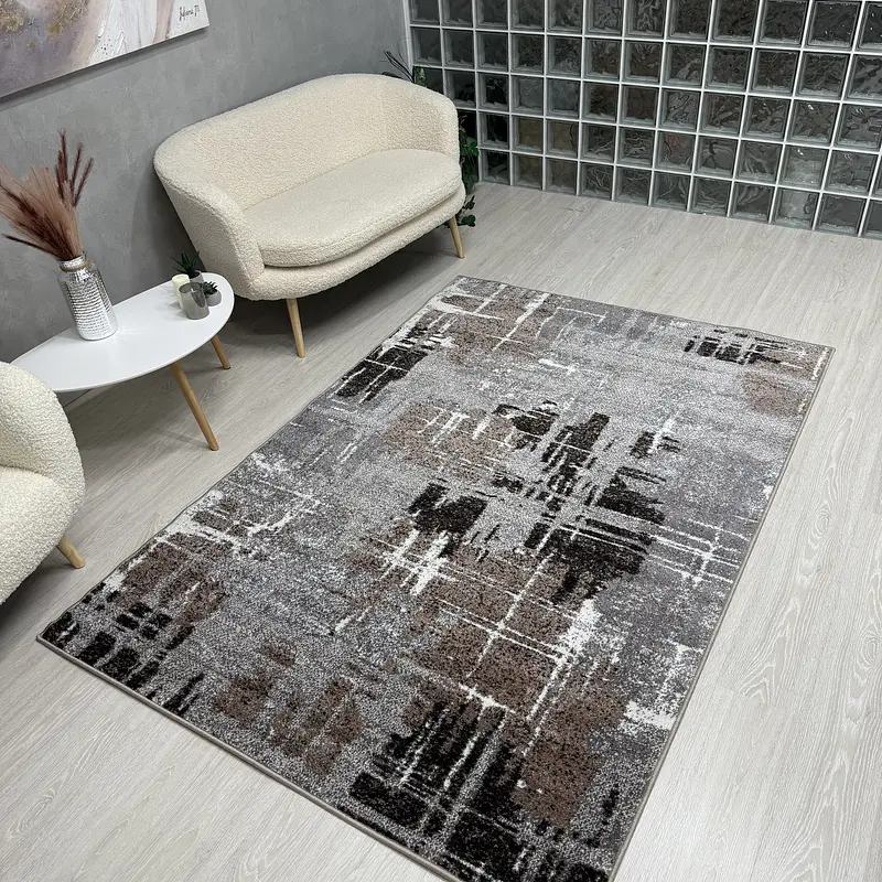 Килим з невисоким ворсом Mara сірий Gray 24037/123