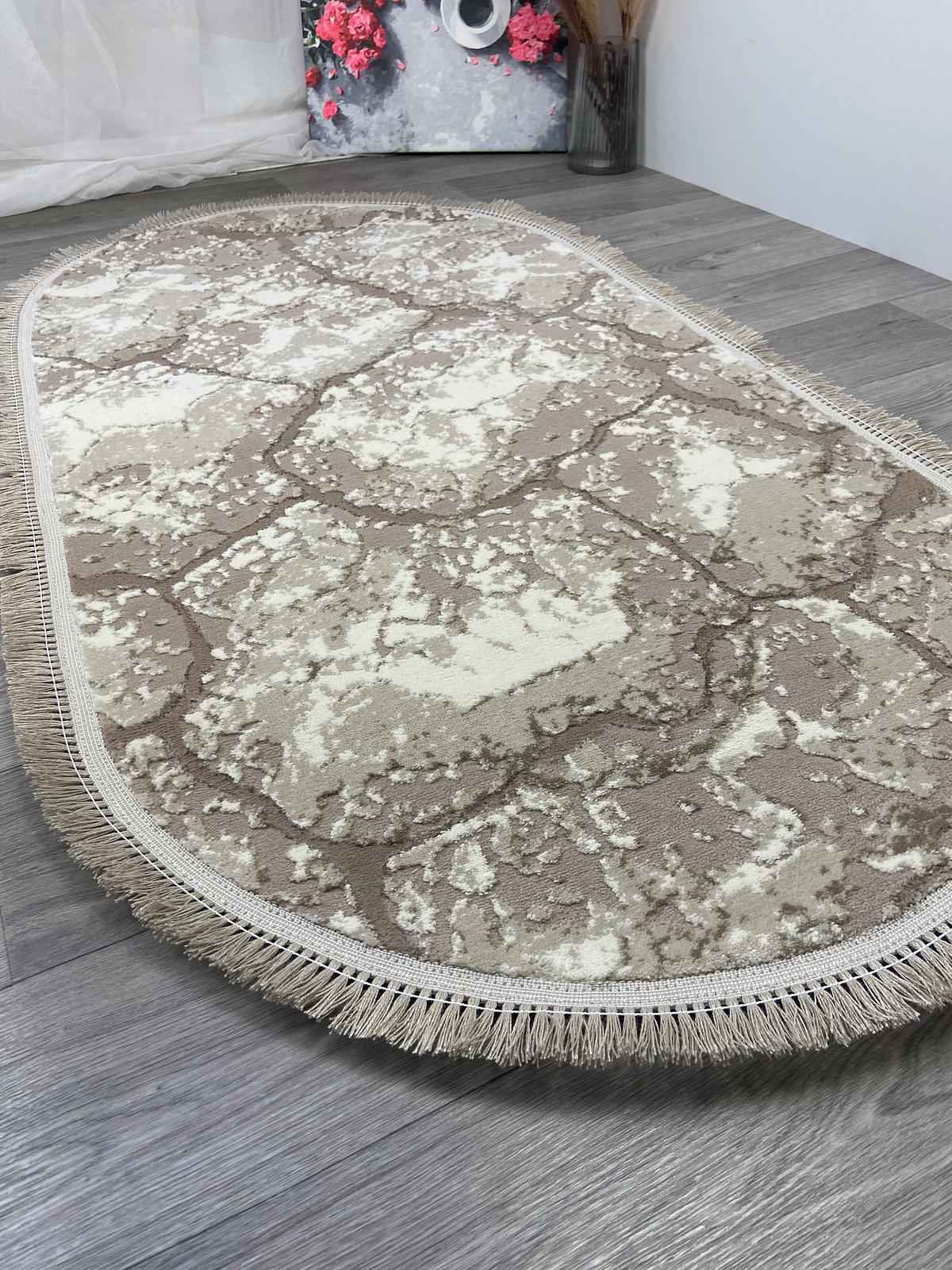 Килим з комбінованим ворсом и термоусадкой Glacia BEIGE 08148A