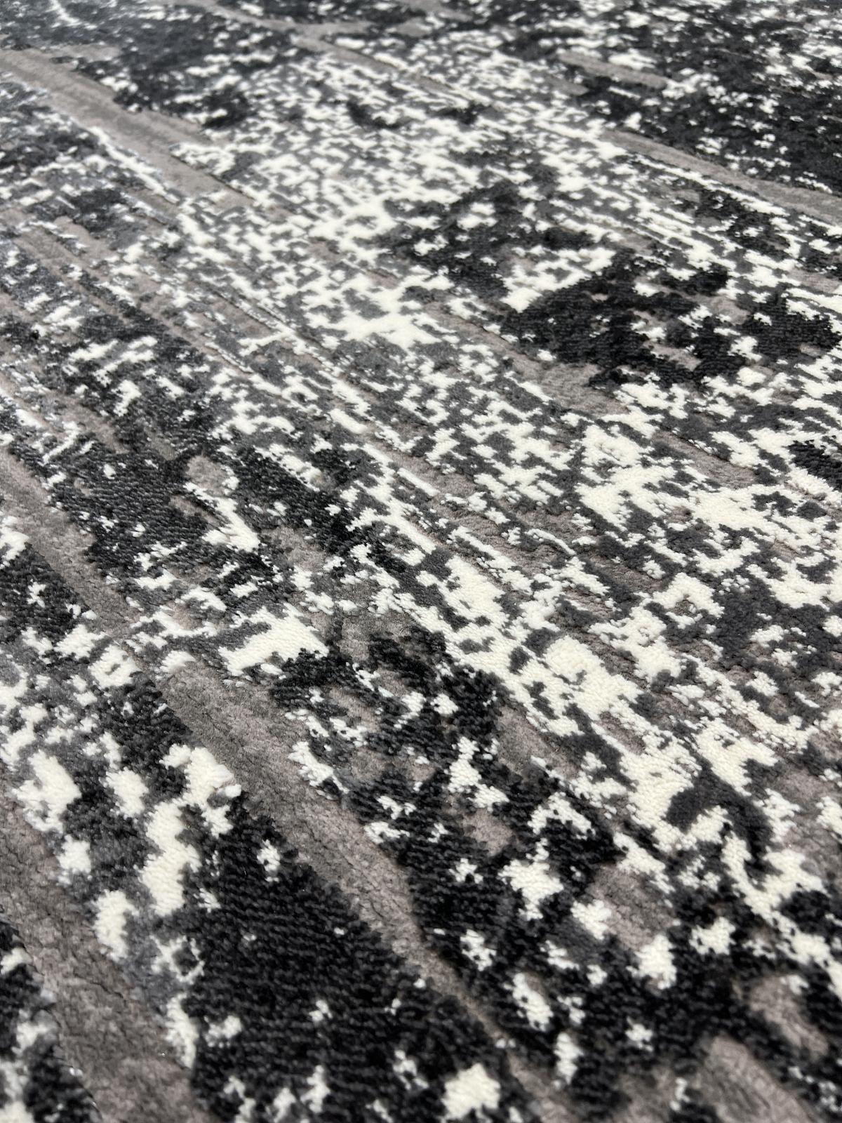 Килим з комбінованим ворсом и термоусадкой Glacia Gray 03648A
